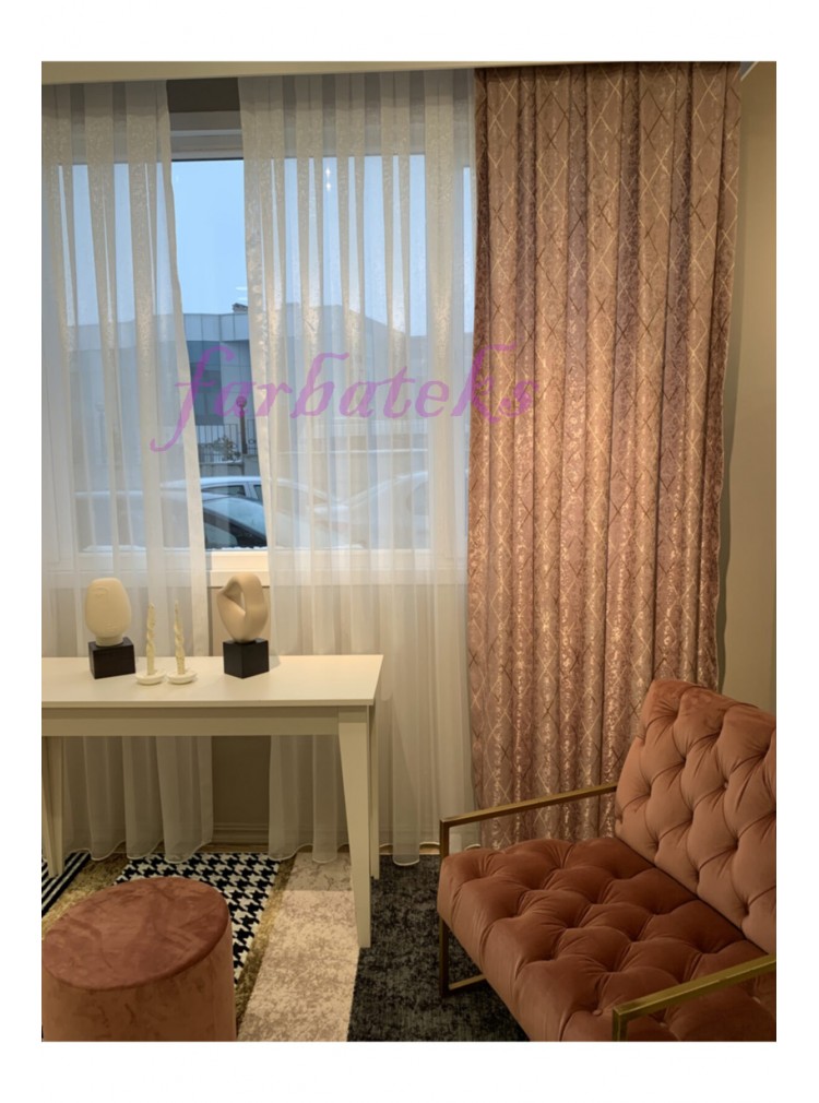 Brillant Loren Fon Perde Yan Perde Kanat Perde Pano Gülkurusu Pudra Somon Renk Tasarım Liva Seri Brillant Loren Fon Perde Yan Perde Kanat Perde Pano Gülkurusu Pudra Somon Renk Tasarım Liva Seri